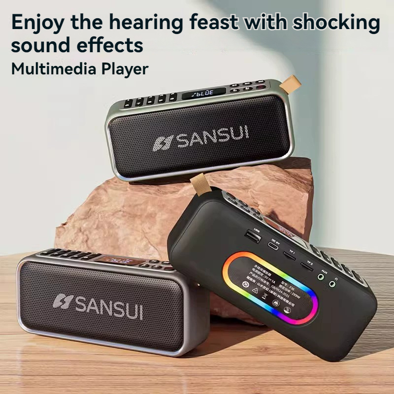 Smart Elderly Home - NewRetro ワイヤレス Bluetooth スピーカー 18W ミニデュアルスピーカー