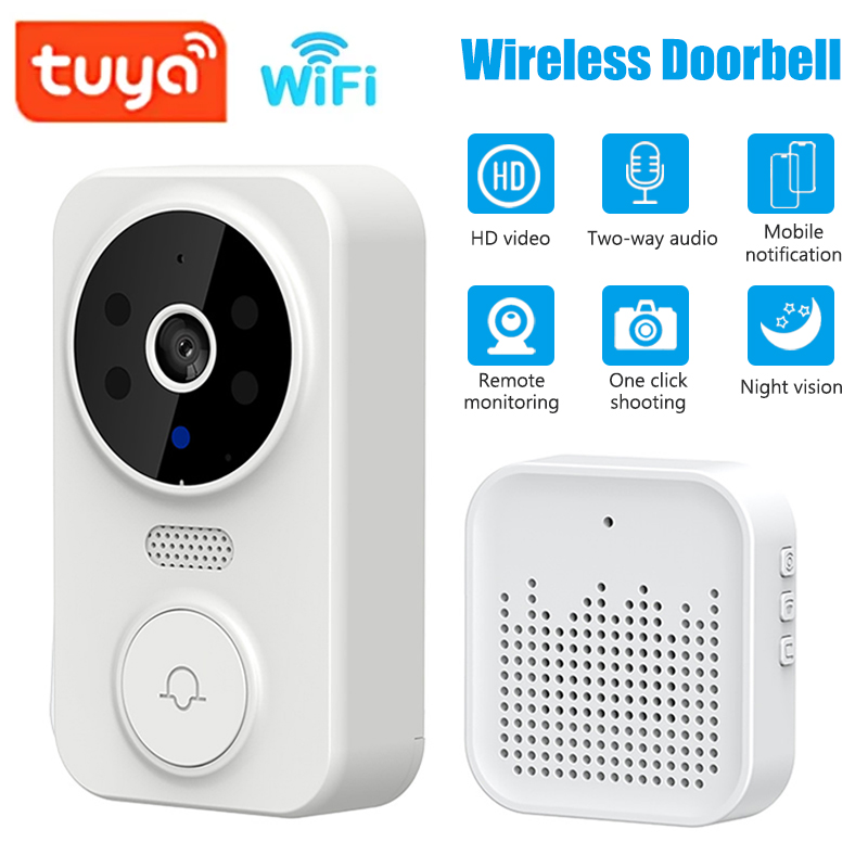 Smart Home Video Doorphone Ezviz - WiFi スマートビデオドアベルカメラナイトビジョンスマートビジュアルドアベル Tuya APP リモート監視ドアベルホームセキュリティ用