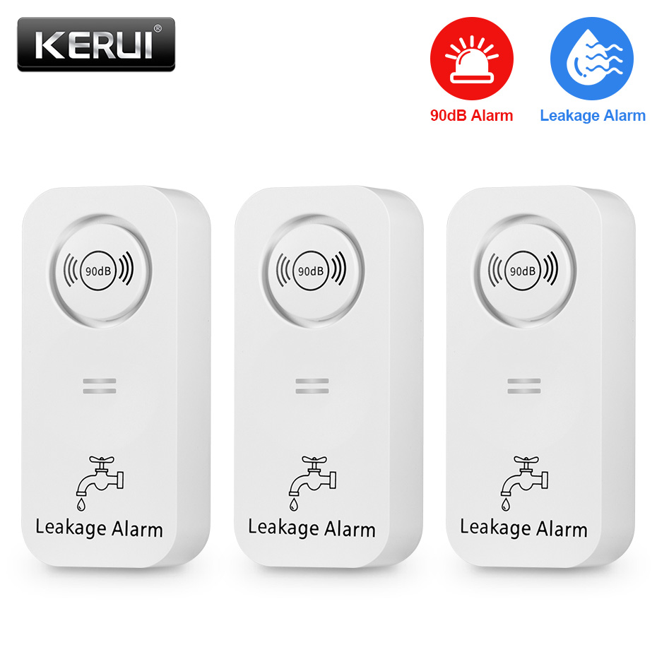 Wifi Water Leak Detector - Kerui-ワイヤレス水センサー,漏れ検知器,キッチン,バスルーム,バスルーム,90dB