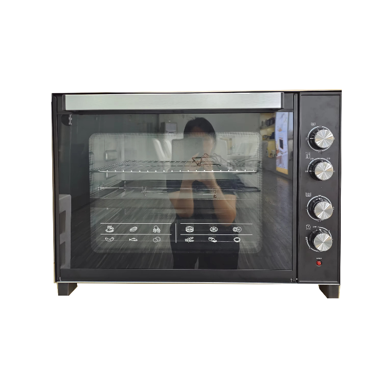 Smart Home Oven - 100リットル 2800ワット プロ仕様 スマート電気オーブン - タイマー付き家庭用多機能ブラックオーブン