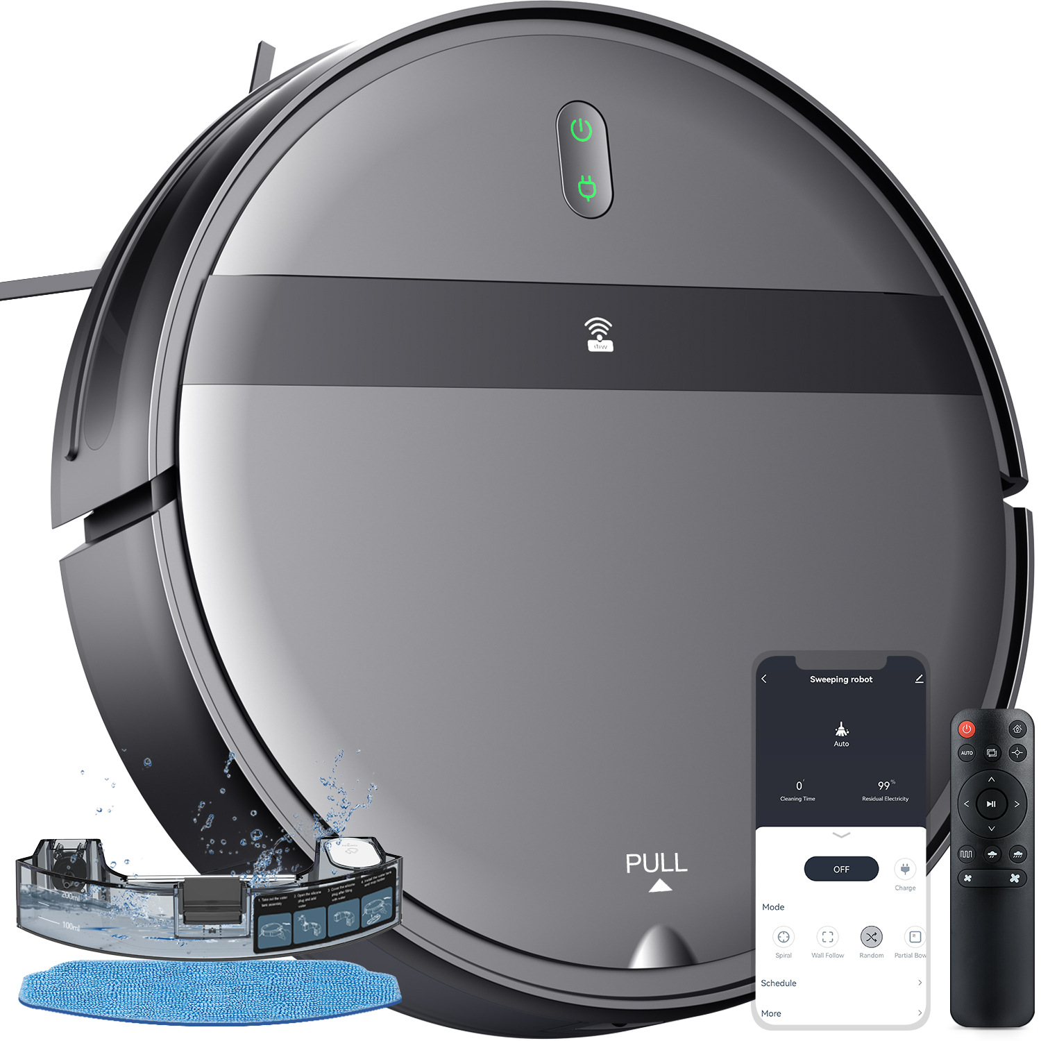 Vacuum Cleaner Smart Home - 全自動充電式落下防止ロボット掃除機スマートホームウェット/ドライ掃除プラスチックバッテリー式ホテル用