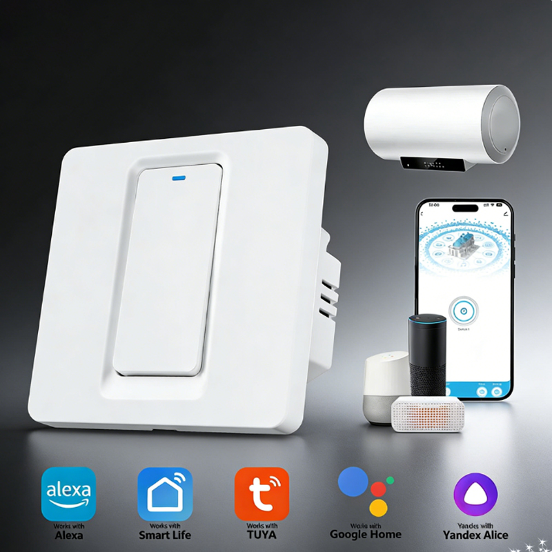 Smart Home Solution - スマート給湯器スイッチ/WiFi&Bluetooth タッチコントロールは Alexa/Google Home/Smart Life APP
