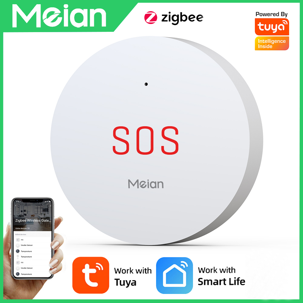 Smart Home Vimar - Zigbee-緊急ボタンセキュリティシステム,ワイヤレスホームアラームシステム,Smart Life/Tuyaアプリとハブで動作