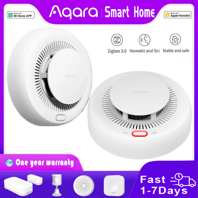 Smart Smoke Detector - 新しい Aqara 煙探知機 Zigbee スマート火災警報器モニターサウンドアラートホームセキュリティアプリリモコン Xiaomi