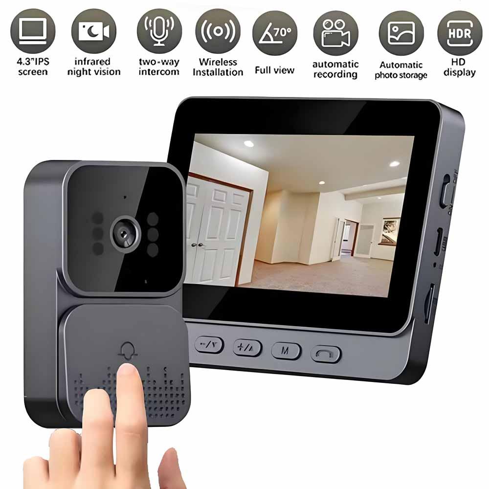 Smart Home Video Doorphone Ezviz - ワイヤレスインターホンドアベル HD ナイトビジョン 4.3 インチ LPs