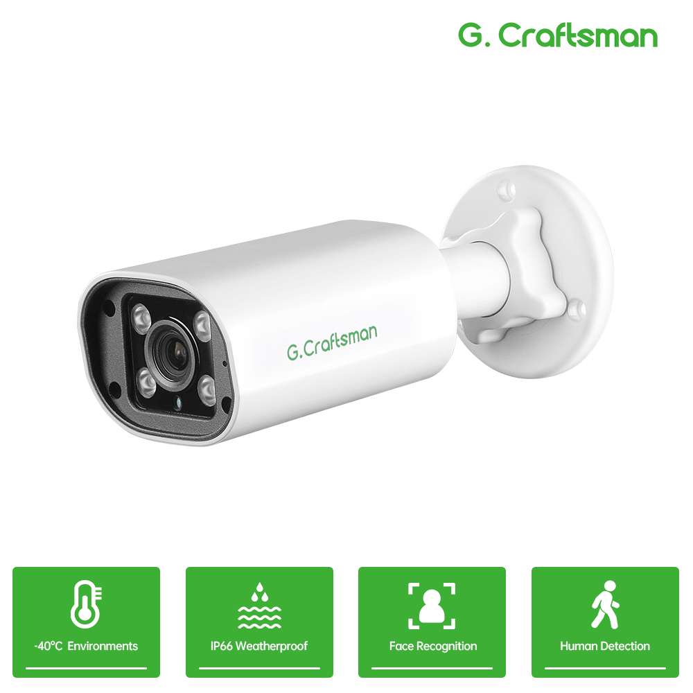Security Ip Camera - C GC PB 4MP POE IPカメラ、内蔵マイク、モーション/顔検出、ONVIF、IR