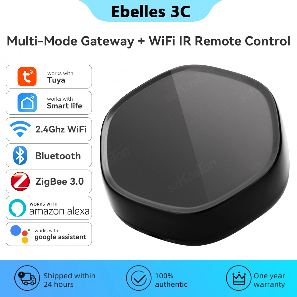 Smart Home Vimar - Tuya-ホームマルチモードゲートウェイハブ,irリモートコントロール付き,zigbeeゲートウェイ,Bluetoothメッシュ,スマートライフアプリ,alexaGoogleの音声制御
