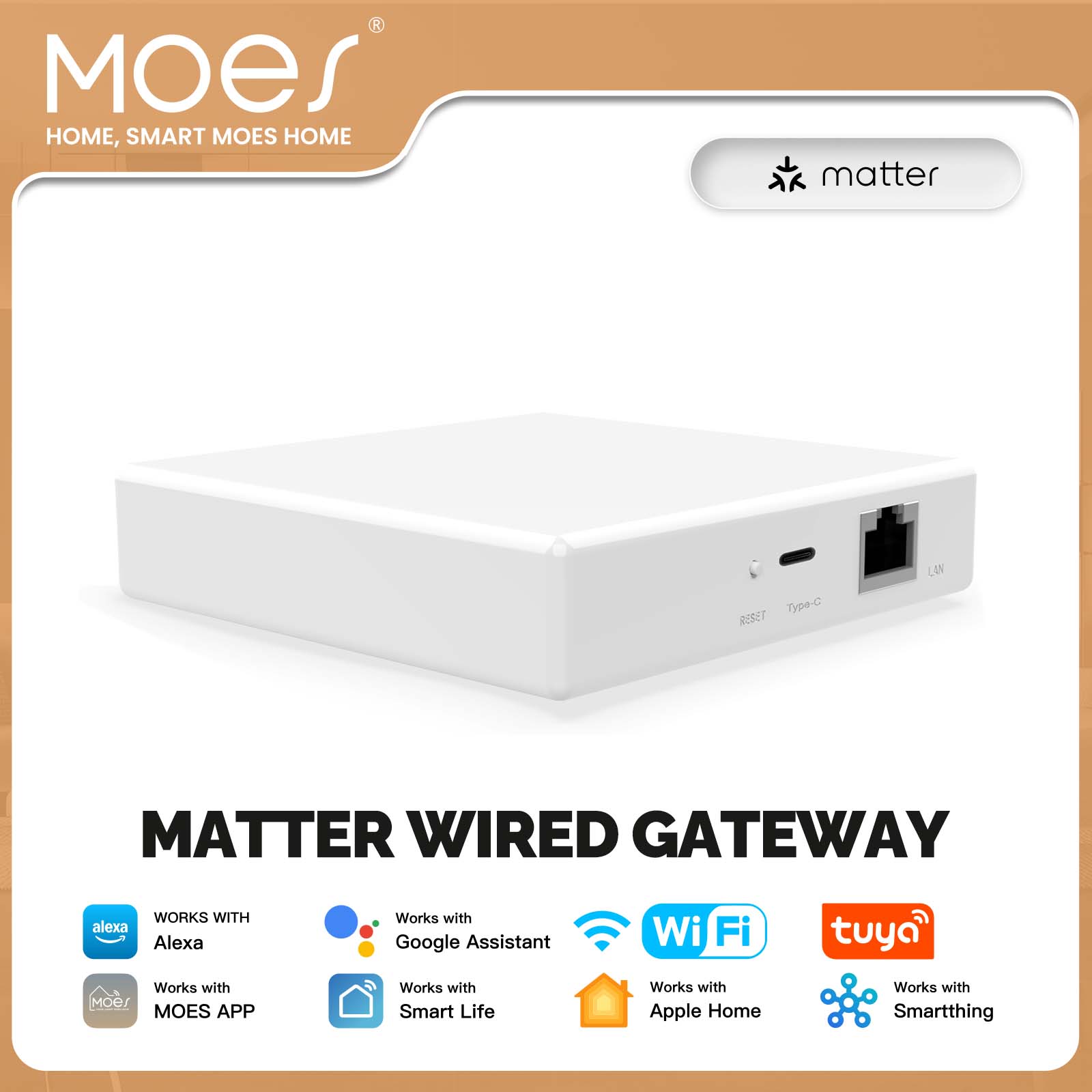 Smart Home Bridge - MOES Tuya ZigBee Matter Thread ゲートウェイハブ、スマートホームブリッジ、Siri