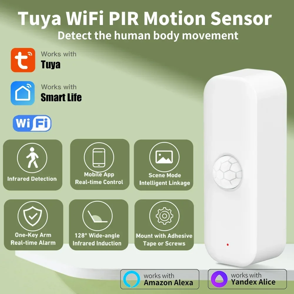 Smart Home Solution - Tuya-Pirモーションセンサー,家庭用盗難防止デバイス,アプリケーションによるリモコン,スマートライフ,アレクサで動作
