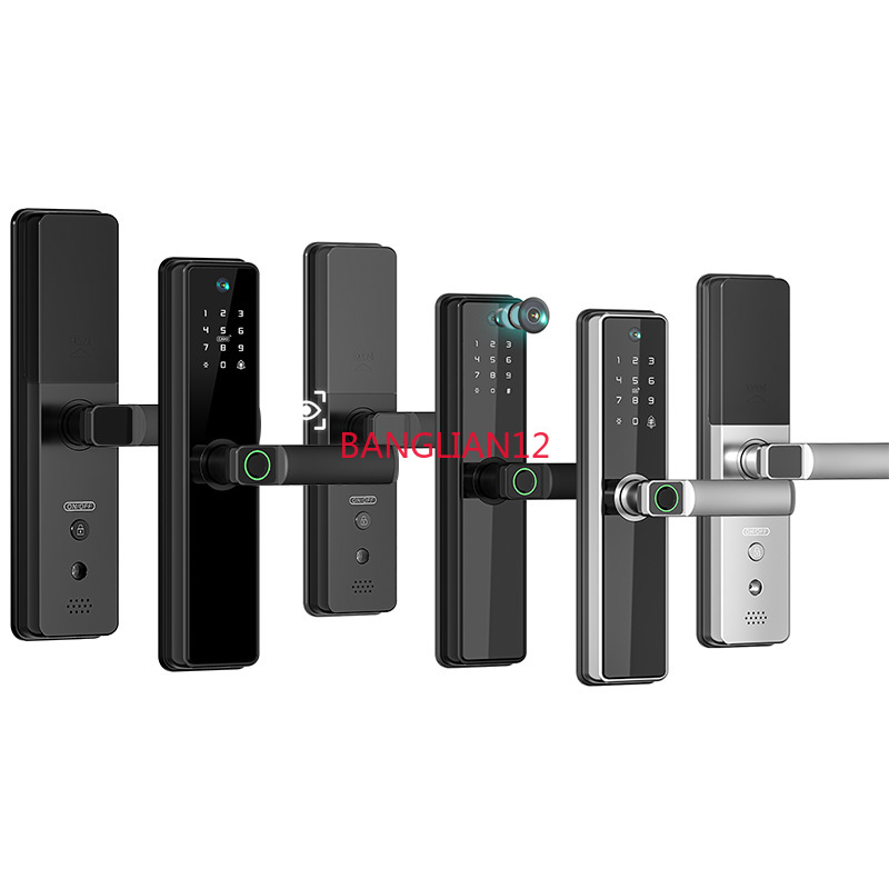 Smart Door Lock - 新型半自動盗難防止ドアロック、落書き猫目監視スマートロック、多機能コンビネーションロック