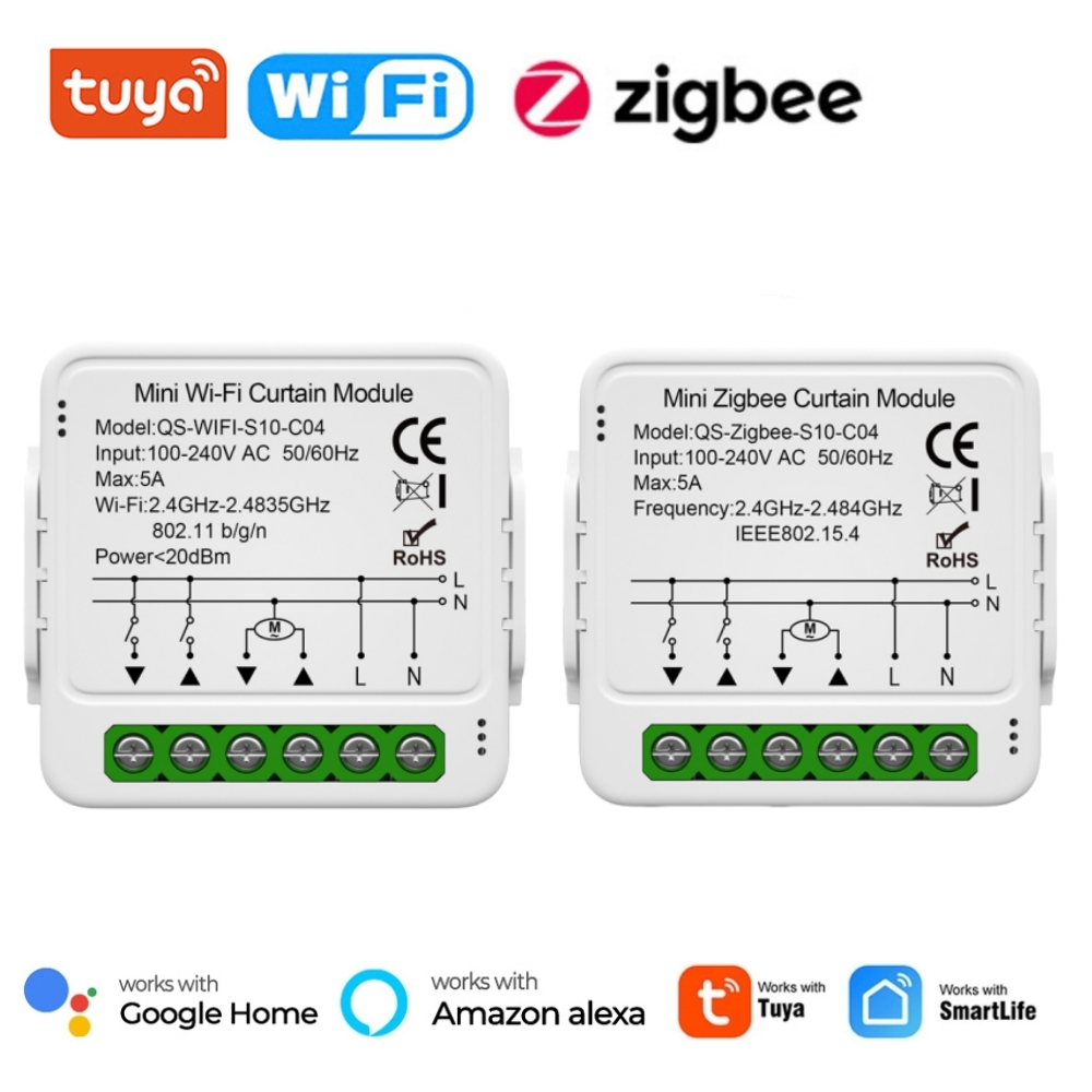 Smart Home Living Room - Tuya WiFi Zigbee スマート カーテン スイッチ