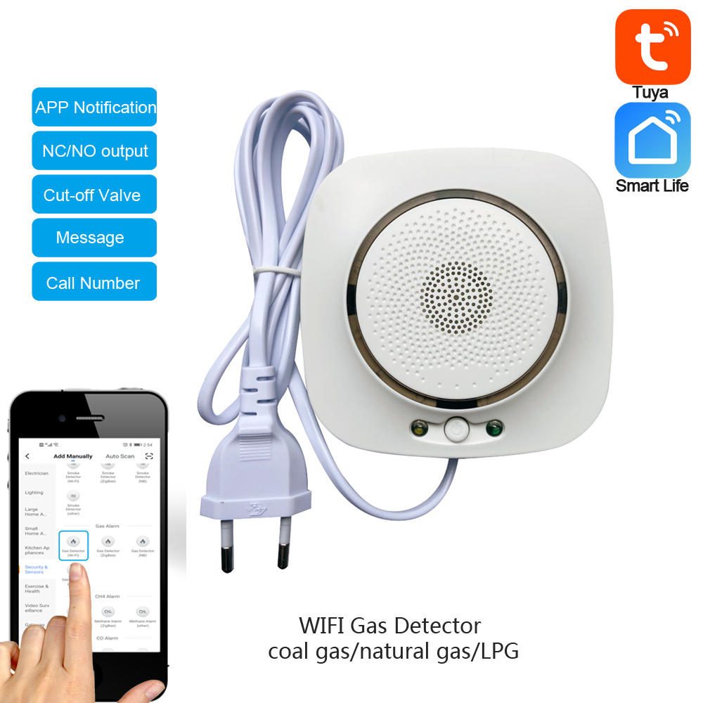 90-220Vac EUプラグ WIFI天然ガス検知器 Tu - Wifi Smart Plug のレビューと価格