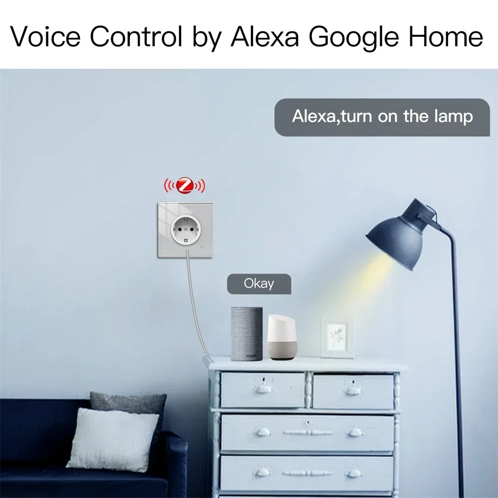 Moes ZigBee 壁ソケット WIFI スマート ガラ - Smart Home Living Room のレビューと価格