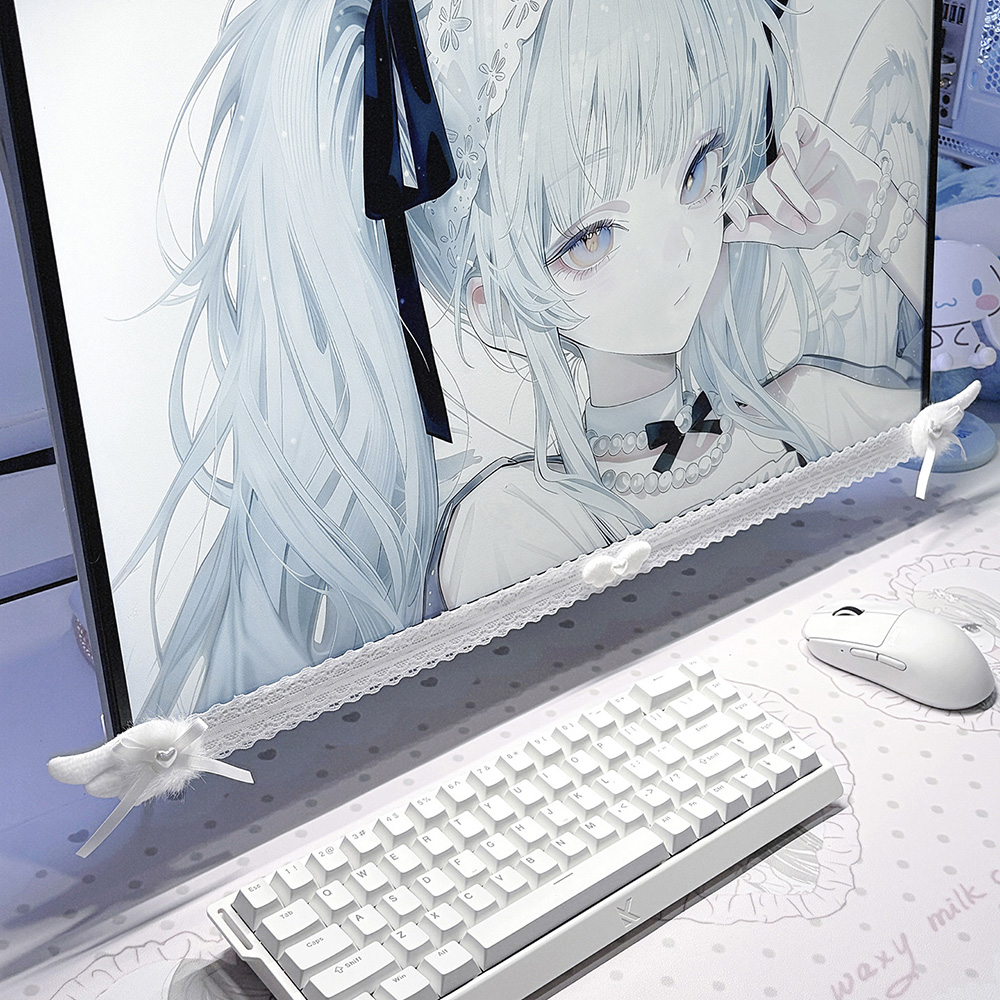 新しいスクリーンデコレーション、白いレースのモニタートリム、 - Smart Home Pc のレビューと価格