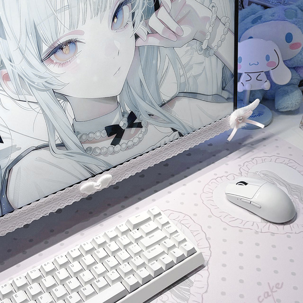 新しいスクリーンデコレーション、白いレースのモニタートリム、 - Smart Home Pc のレビューと価格