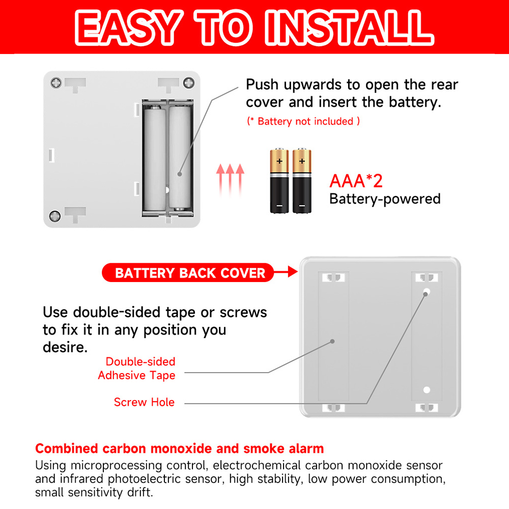 Tuya WIFI 炭素一酸化ガス煙検知器 スマートCO＆煙 - Smart Smoke Detector のレビューと価格