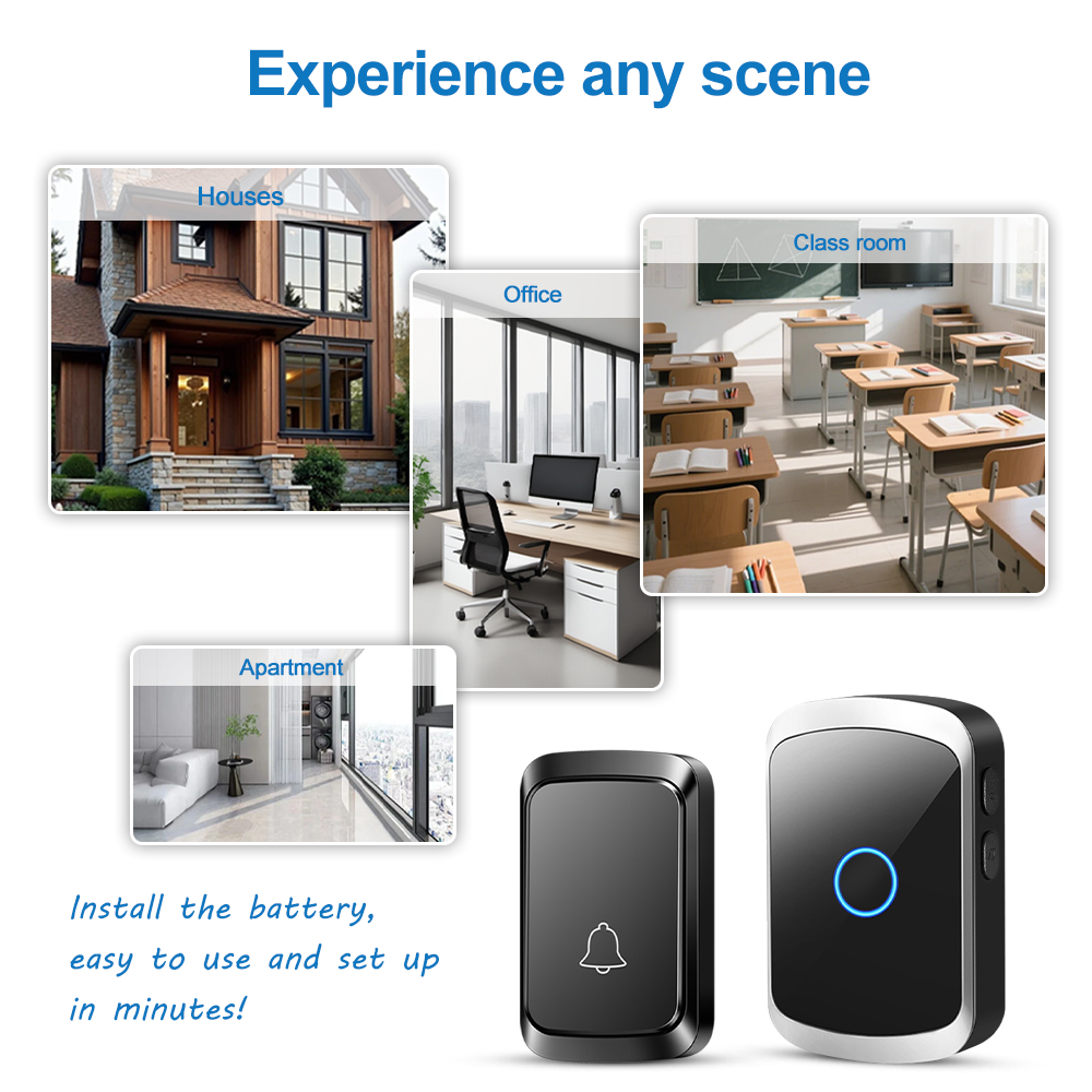 スマートワイヤレスドアベル ドアチャイムキット ソケット不要 - Smart Home Vimar のレビューと価格