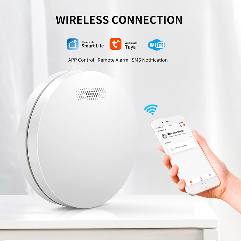 Tuya WiFi 検知機能付き可聴および視覚的火災検知器  - Smart Smoke Detector のレビューと価格