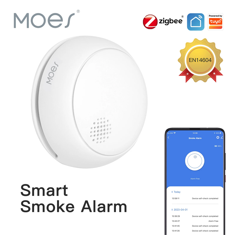 MOES ZigBee スマートワイヤレス煙探知機火災 85 - Smart Smoke Detector のレビューと価格
