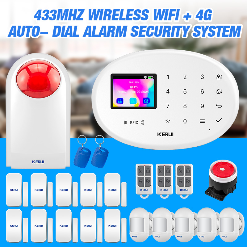 KERUI 4G TuyaスマートアラームシステムW204、 - Smart Smoke Detector のレビューと価格