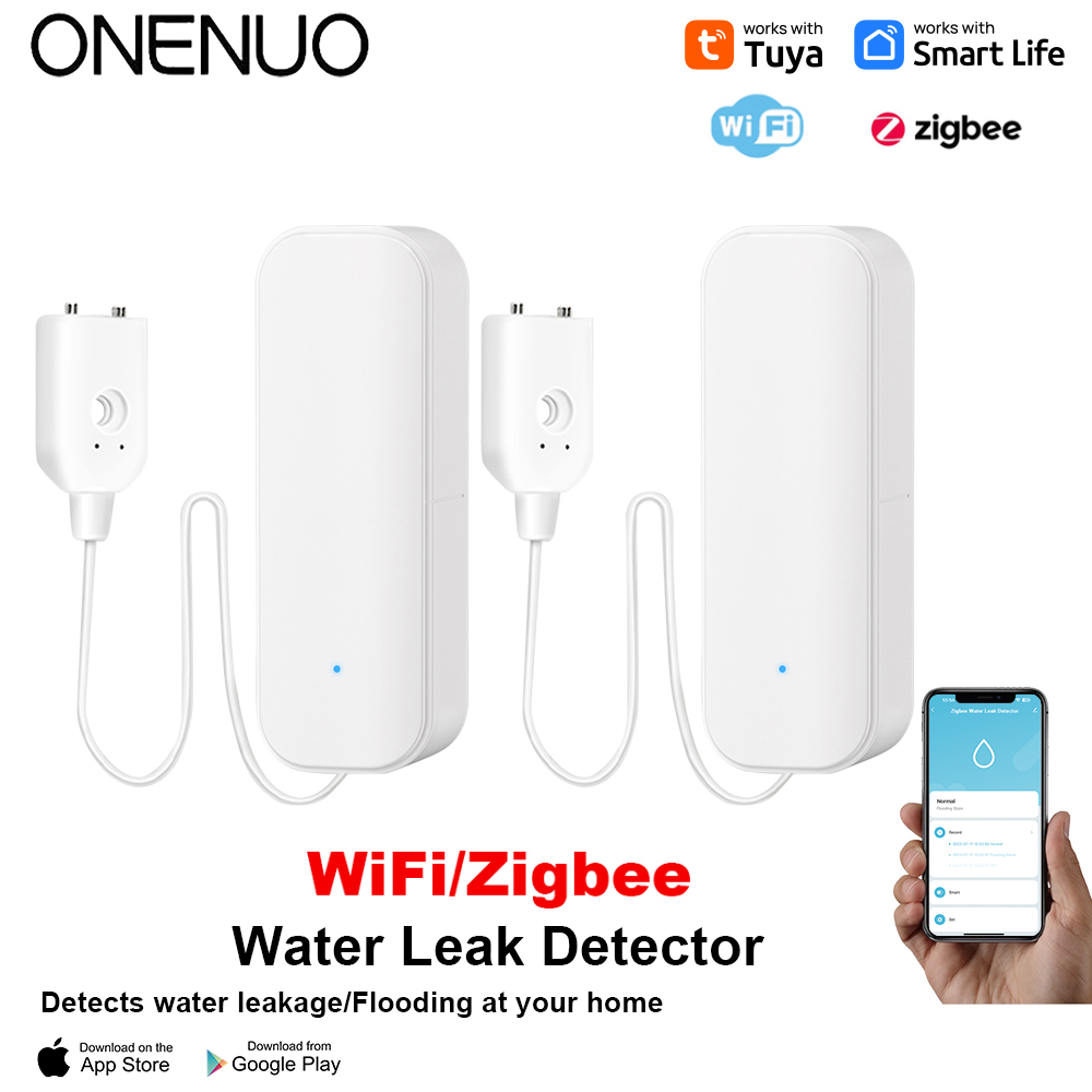 WiFi/Zigbee 水センサー Tuya 漏水警報洪水漏 - Wifi Water Leak Detector のレビューと価格