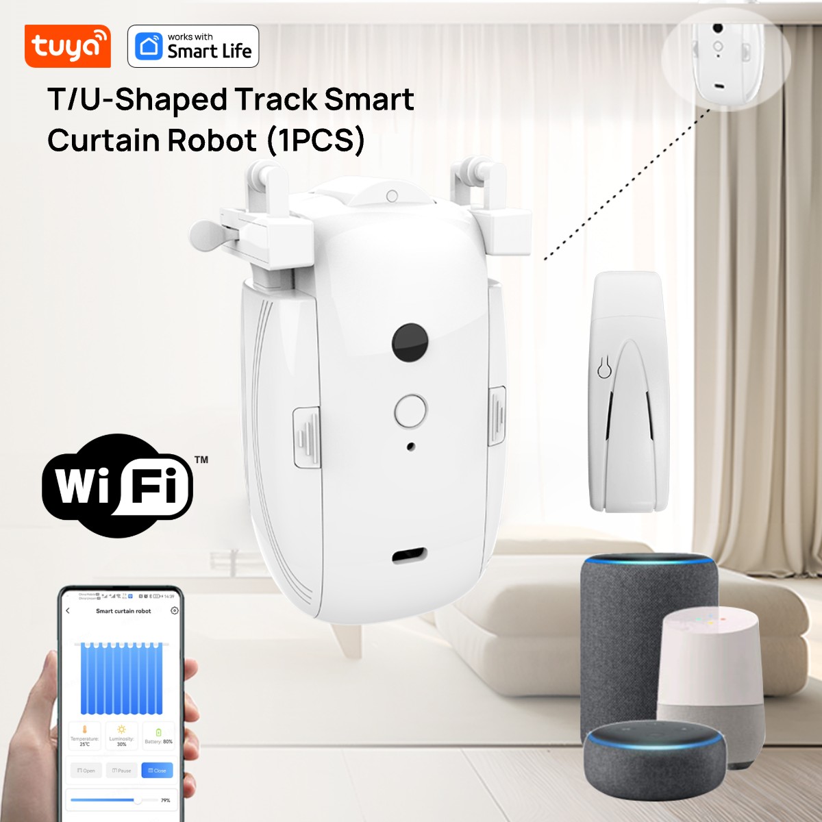 Tuya スマート WiFi カーテンロボット (ハブ付き  - Smart Home Vimar のレビューと価格