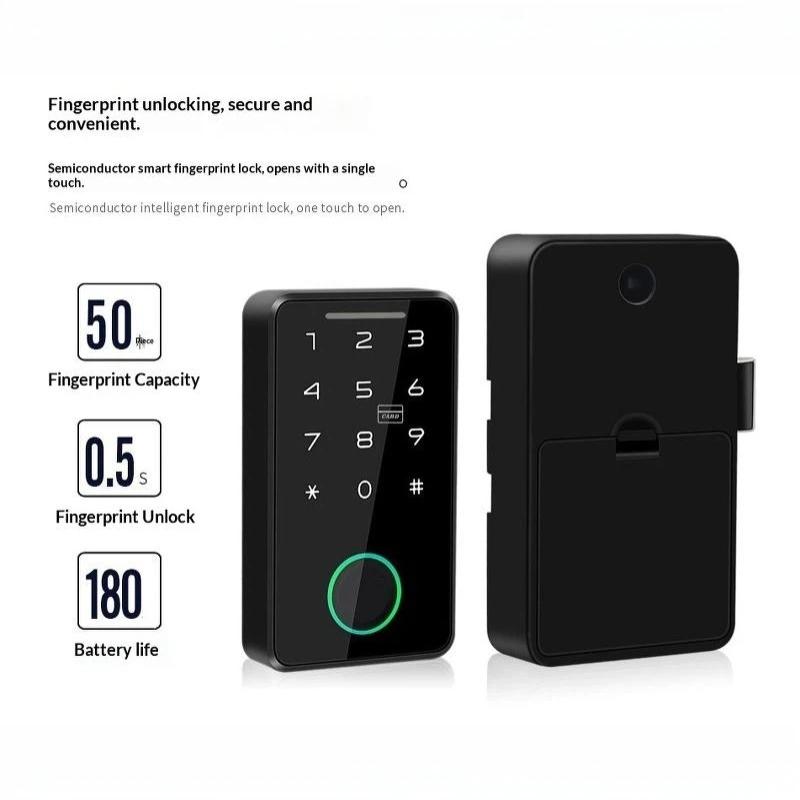 1個入りTuyaアプリ対応スマート指紋認証ノーパンチカムロッ - Smart Door Lock のレビューと価格