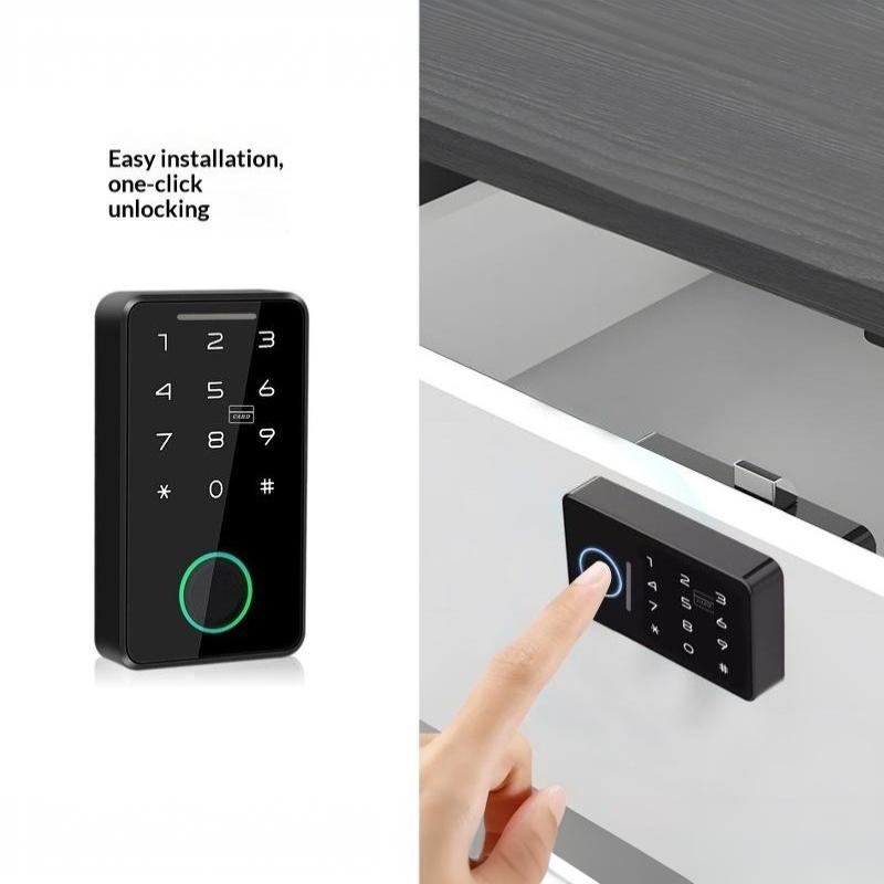 1個入りTuyaアプリ対応スマート指紋認証ノーパンチカムロッ - Smart Door Lock のレビューと価格