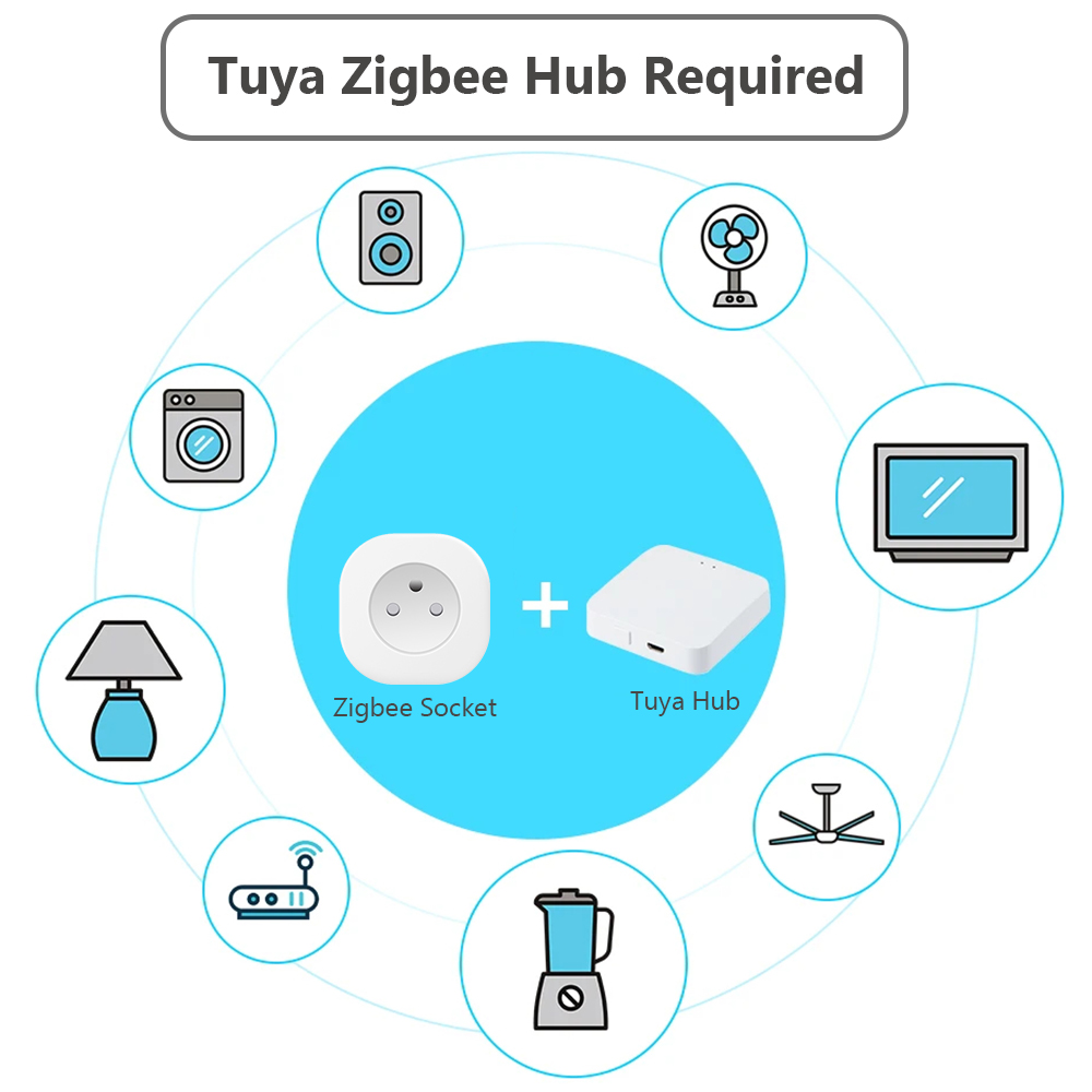 BORUIDAPLS Tuya Zigbee スマートソケッ - Smart Home Living Room のレビューと価格