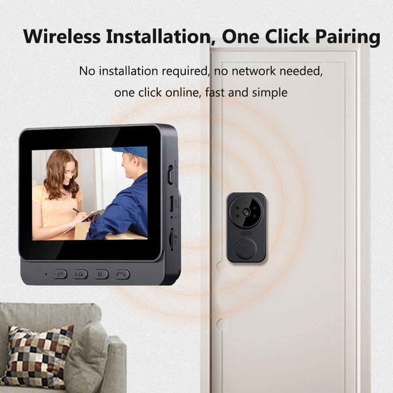 4.3 インチ WiFi ワイヤレスビデオドアベル双方向ビデ - Smart Home Video Doorphone Ezviz のレビューと価格