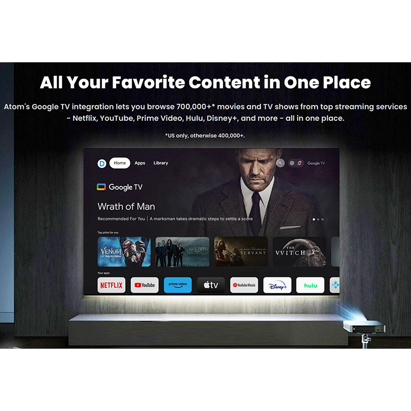 Dingbei-レーザープロジェクター,ポータブル,dolb - Smart Home Theater のレビューと価格