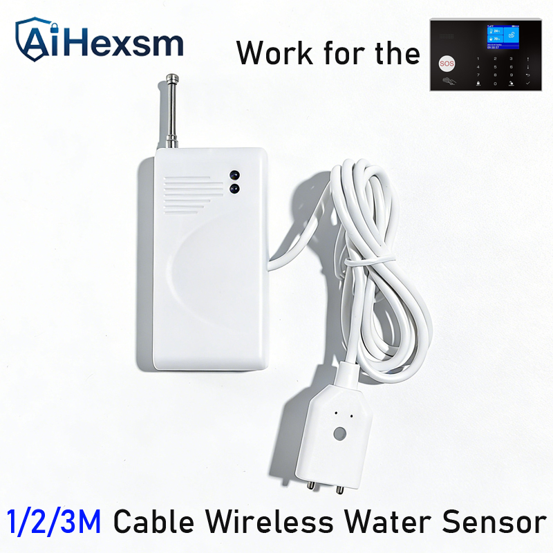 1/2/3メートルワイヤレス433MHz水漏れ警報センサー水 - Wifi Water Leak Detector のレビューと価格