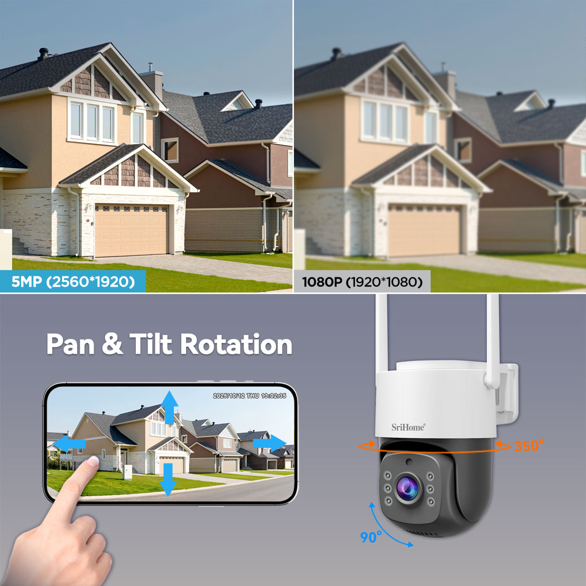 Srihome NVS012-IPC056 5MP IPカメ - Security Ip Camera のレビューと価格