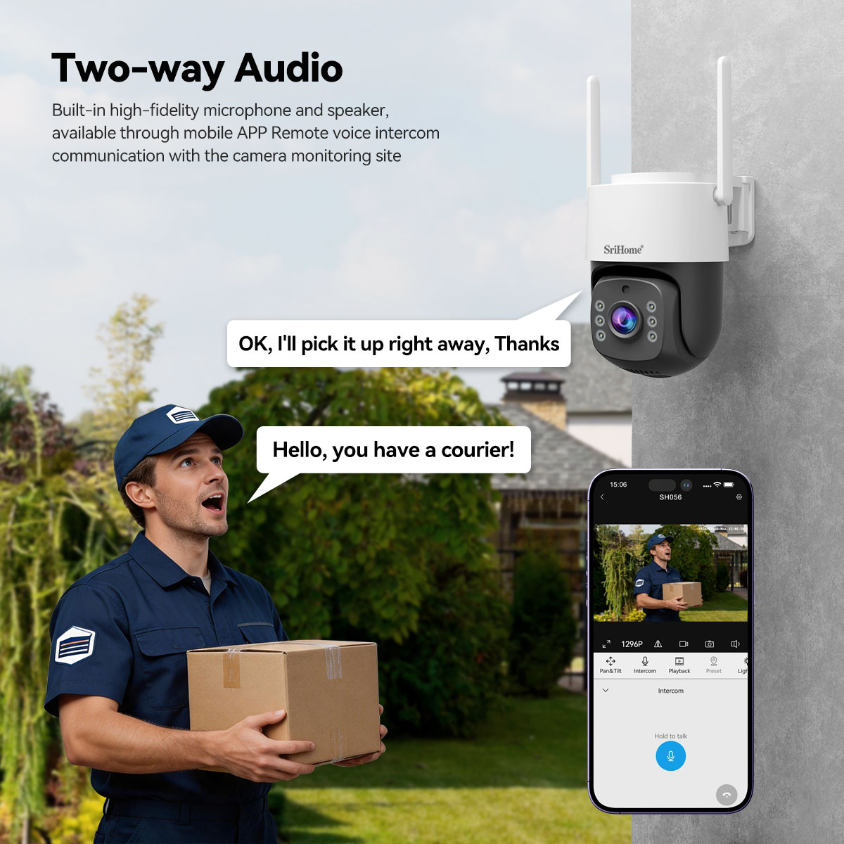 Srihome NVS012-IPC056 5MP IPカメ - Security Ip Camera のレビューと価格