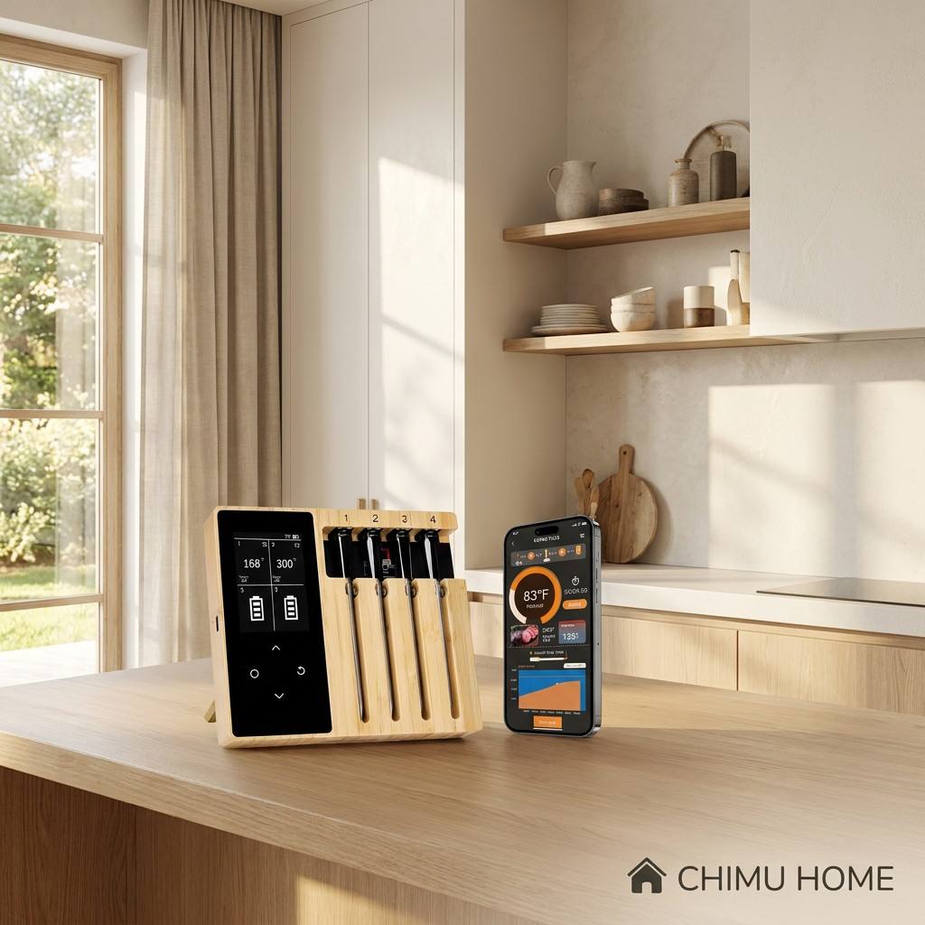 【CHIMU HOME】スマートワイヤレス肉用温度計 Blu - Smart Home Oven のレビューと価格