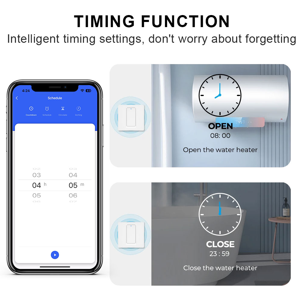 スマート給湯器スイッチ/WiFi&Bluetooth タッチ - Smart Home Solution のレビューと価格