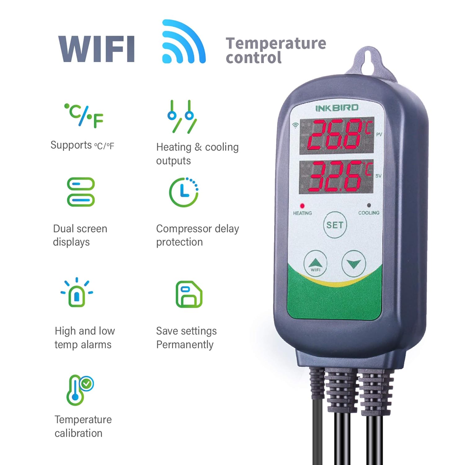 Inkbird-wifiデジタル温度コントローラー,EUプラ - Wifi Smart Plug のレビューと価格