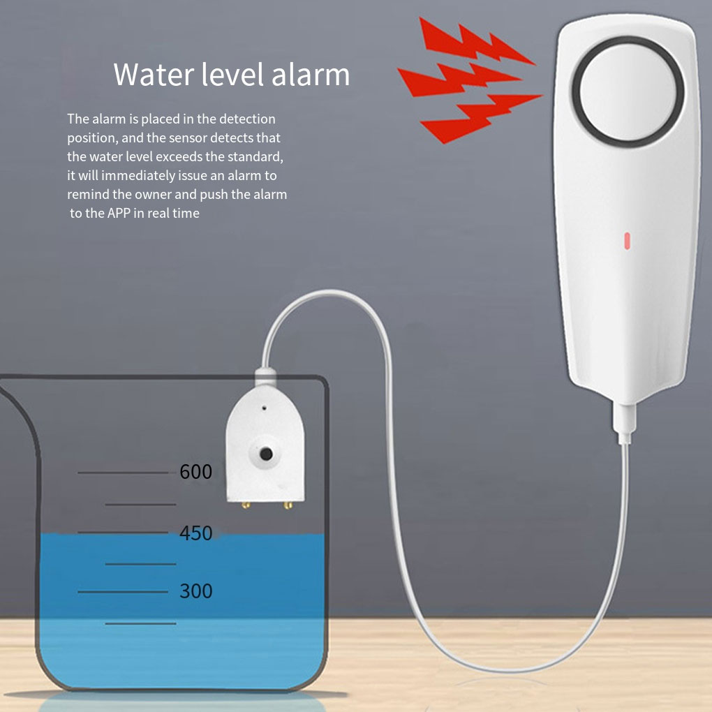 白い家庭用漏水検知器、Tuya Wifi技術搭載で安全を確保 - Wifi Water Leak Detector のレビューと価格