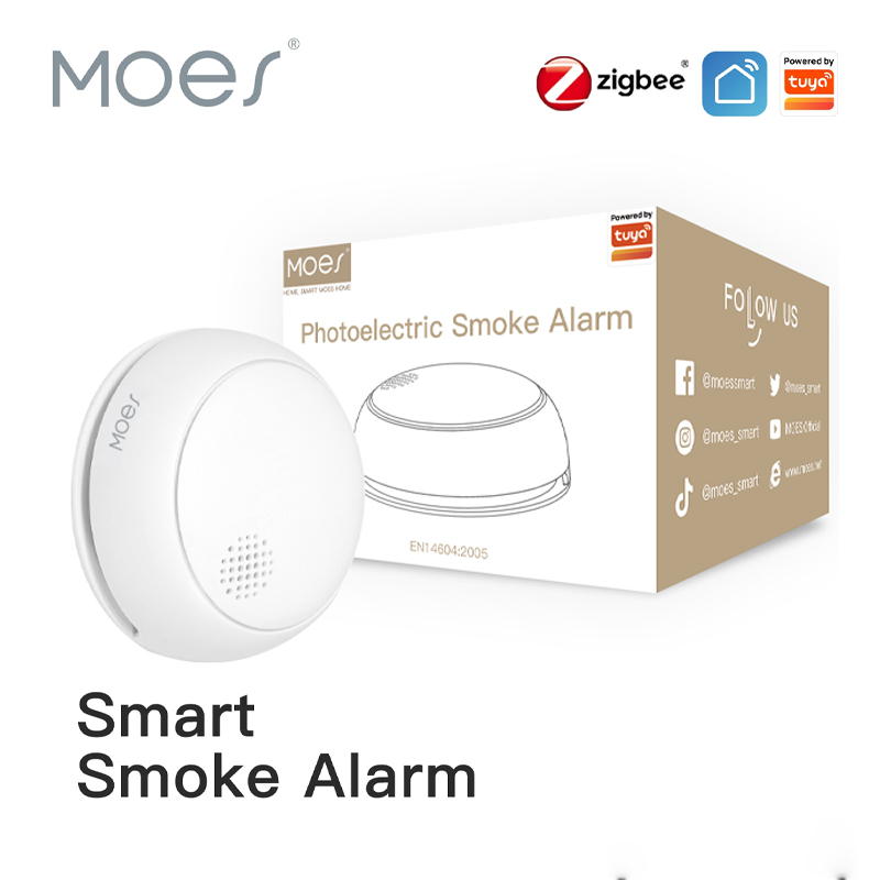 MOES ZigBee スマートワイヤレス煙探知機火災 85 - Smart Smoke Detector のレビューと価格