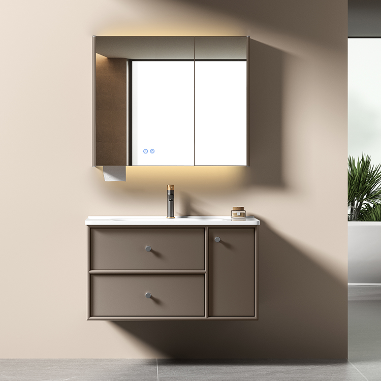 バスルームキャビネット：手頃な価格の高級ブラウン調モダンスマ - Smart Home Interior のレビューと価格