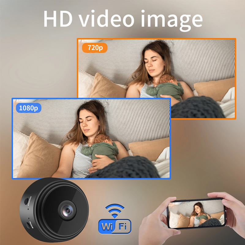 1080P HD ミニ WiFi カメラベビーモニター屋内安 - Security Ip Camera のレビューと価格