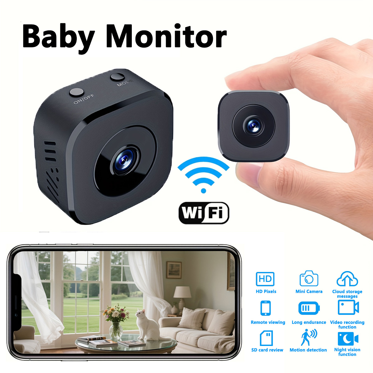1080P HD ミニ WiFi カメラ屋内安全セキュリティ - Security Ip Camera のレビューと価格
