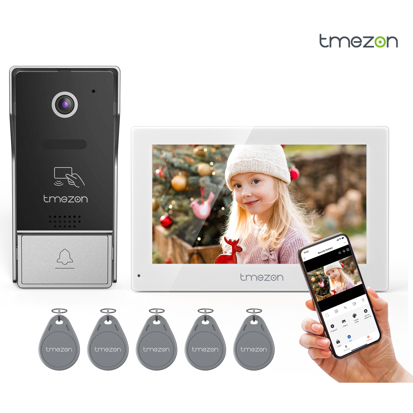 7インチTuya 1080PワイヤレスWifiスマートビデオ - Smart Home Video Doorphone Ezviz のレビューと価格