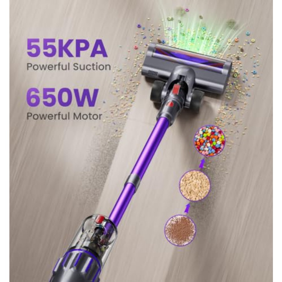 家庭用コードレス掃除機、ABS樹脂製、黒色、650Wモーター - Vacuum Cleaner Smart Home のレビューと価格