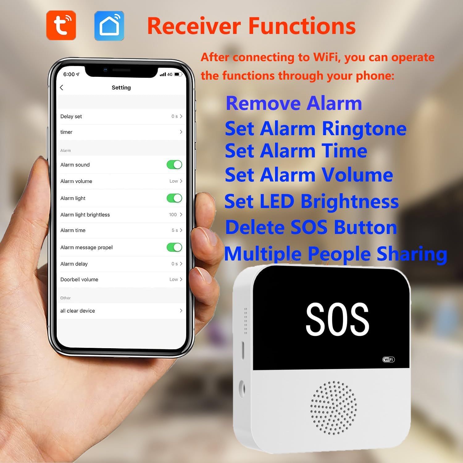 ワイヤレス WiFi 高齢者介護者ポケットベル SOS コー - Wifi Smart Plug のレビューと価格