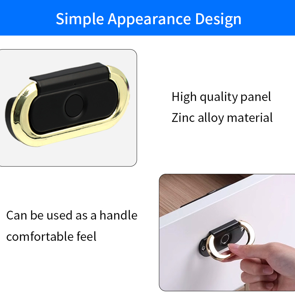 生体指紋ロック盗難防止スマート引き出しロックキーレス指紋セキ - Smart Door Lock のレビューと価格