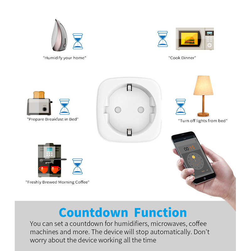 WiFi スマートプラグ 16A/20A EU スマートソケ - Smart Home Living Room のレビューと価格