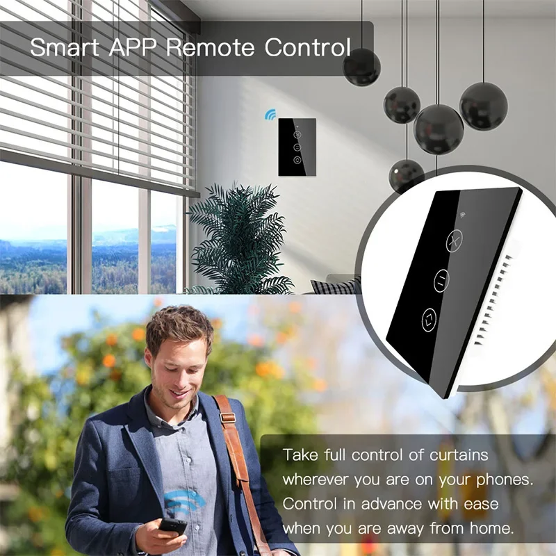 Tuyaスマートタッチカーテン用のwifiとrf433を備え - Smart Home Living Room のレビューと価格