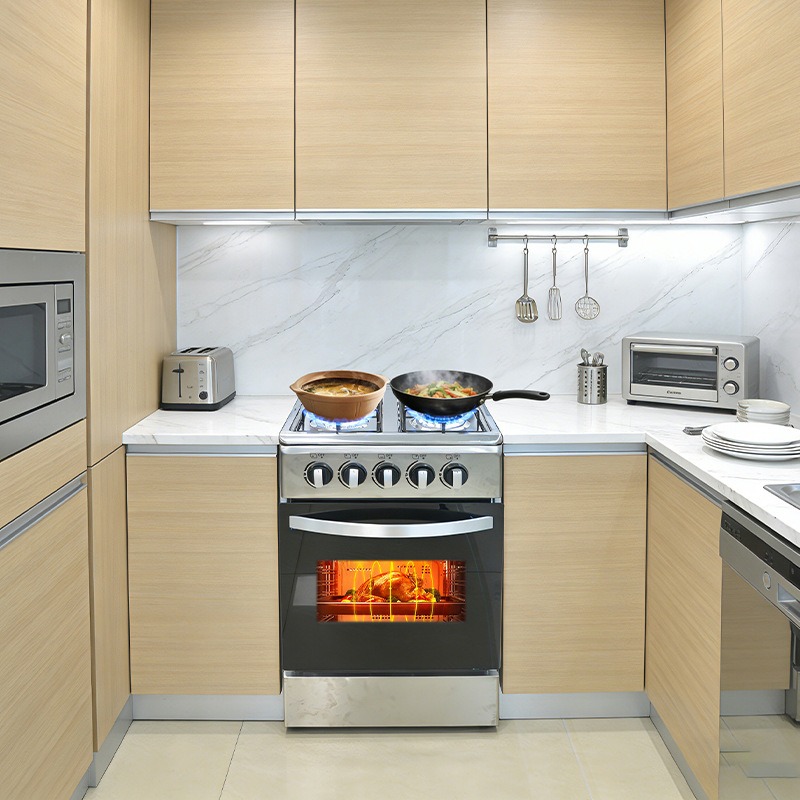 縦型キッチン、4口ガスコンロ、ステンレス製オーブン、一体型マ - Smart Home Oven のレビューと価格