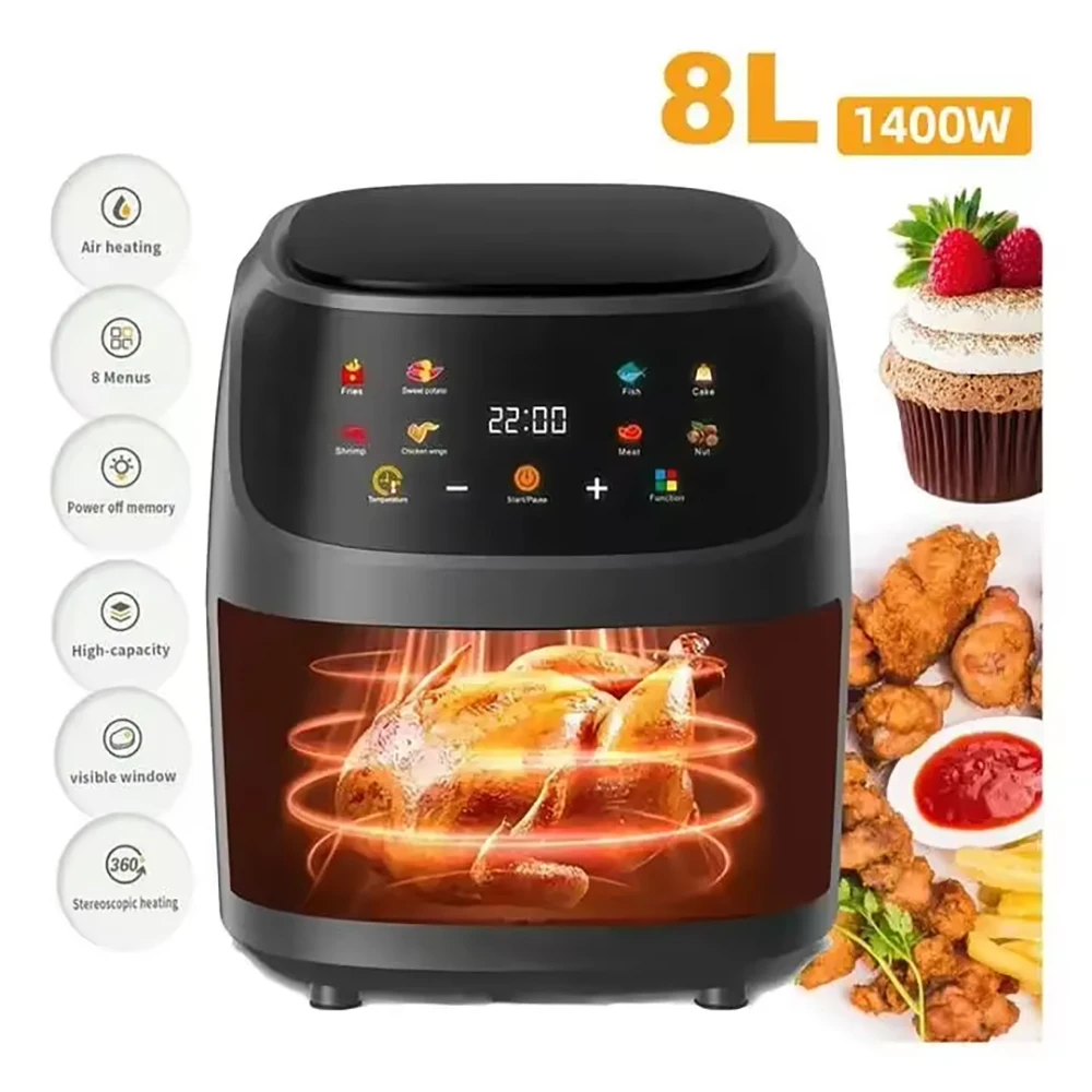 1400W 8L オイルフリー スマートエアフライヤー LE - Smart Home Oven のレビューと価格